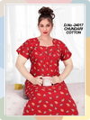 Chanderi Cotton Night 1 Printed Gown Nighty Wholesale Online
